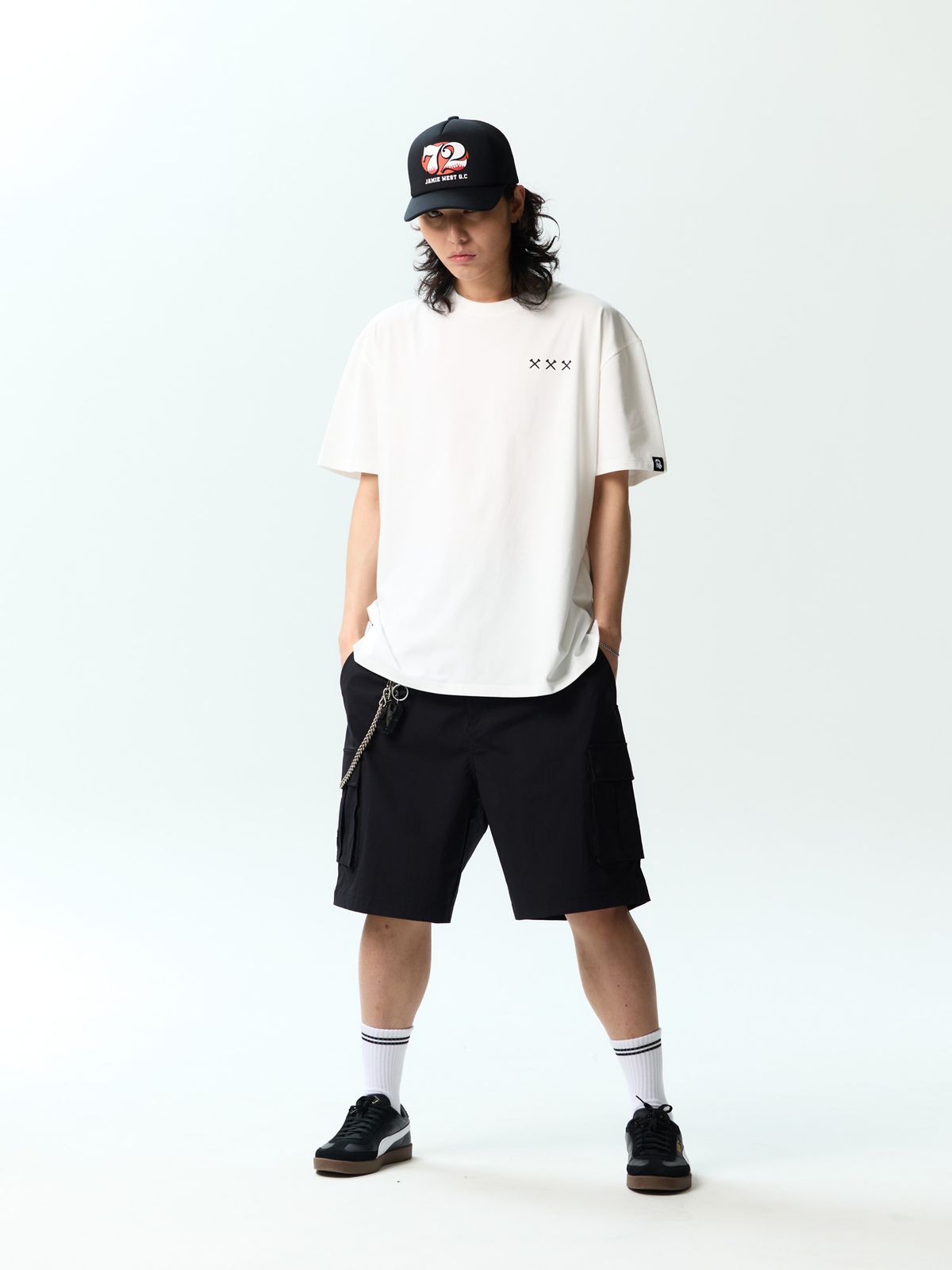 제이미웨스트(JAMIE WEST) NO.72 레트로 매쉬캡 (화이트)