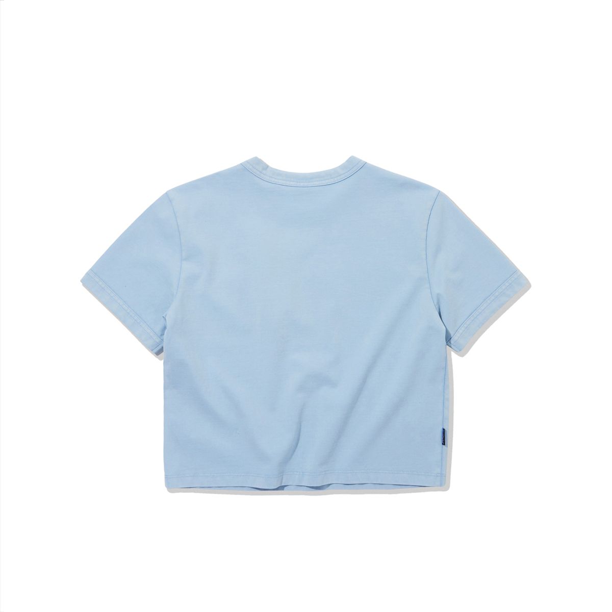 펜필드(PENFIELD) 워시드 베이직 포켓 크롭 반팔티 스카이블루_FR2KT01F