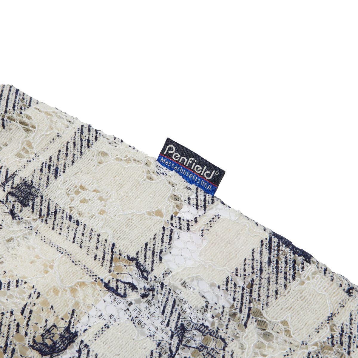 펜필드(PENFIELD) 플레이드 썸머 크로쉐 하프셔츠 아이보리_FR2WR16U