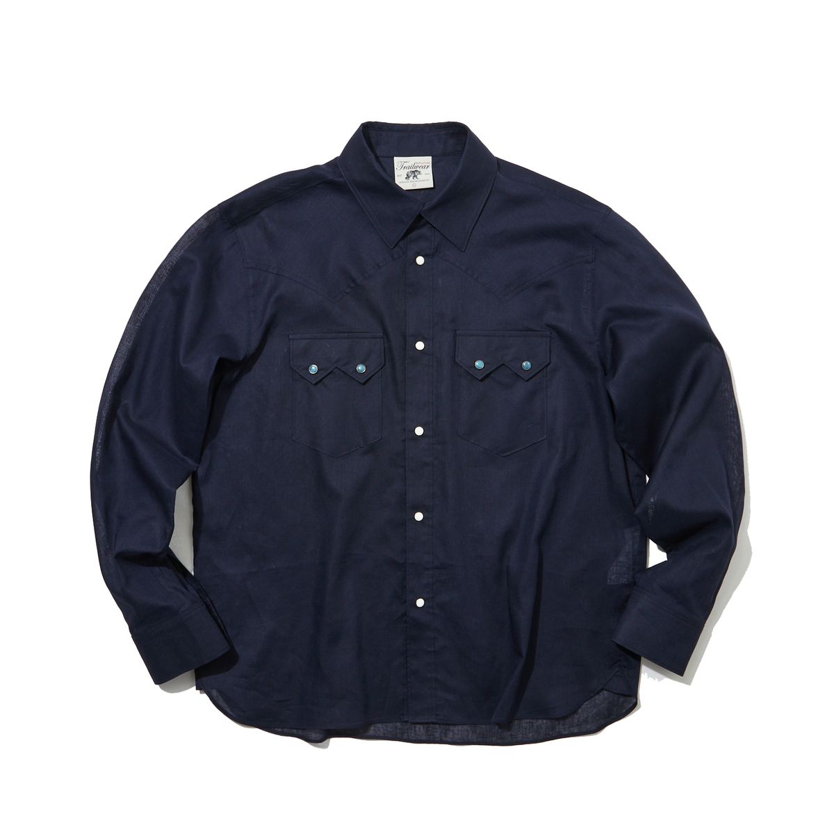 펜필드(PENFIELD) [TRAILWEAR] 린넨 쏘우투스 웨스턴 셔츠 다크네이비_FR2WR82U