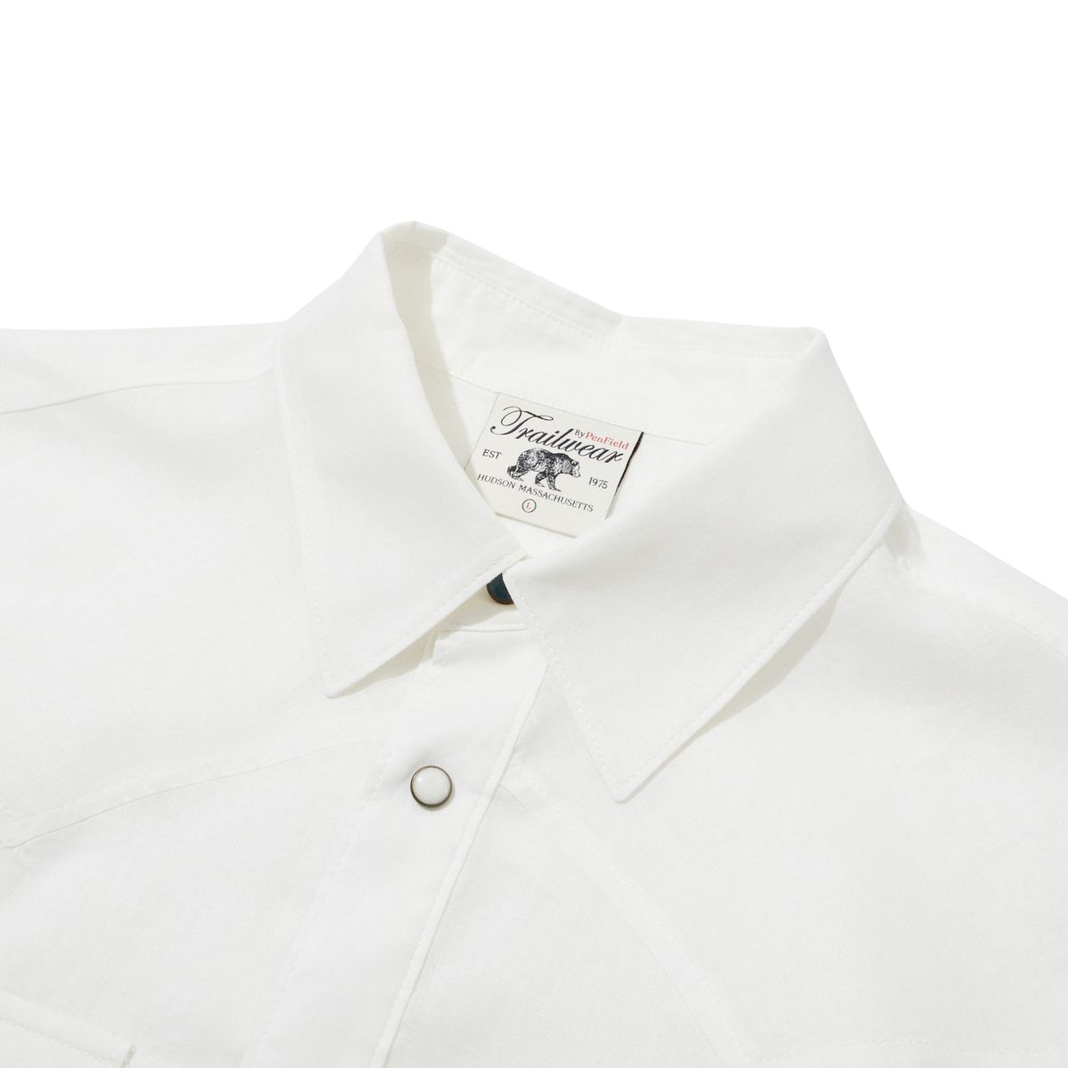 펜필드(PENFIELD) [TRAILWEAR] 린넨 쏘우투스 웨스턴 셔츠 화이트_FR2WR81U
