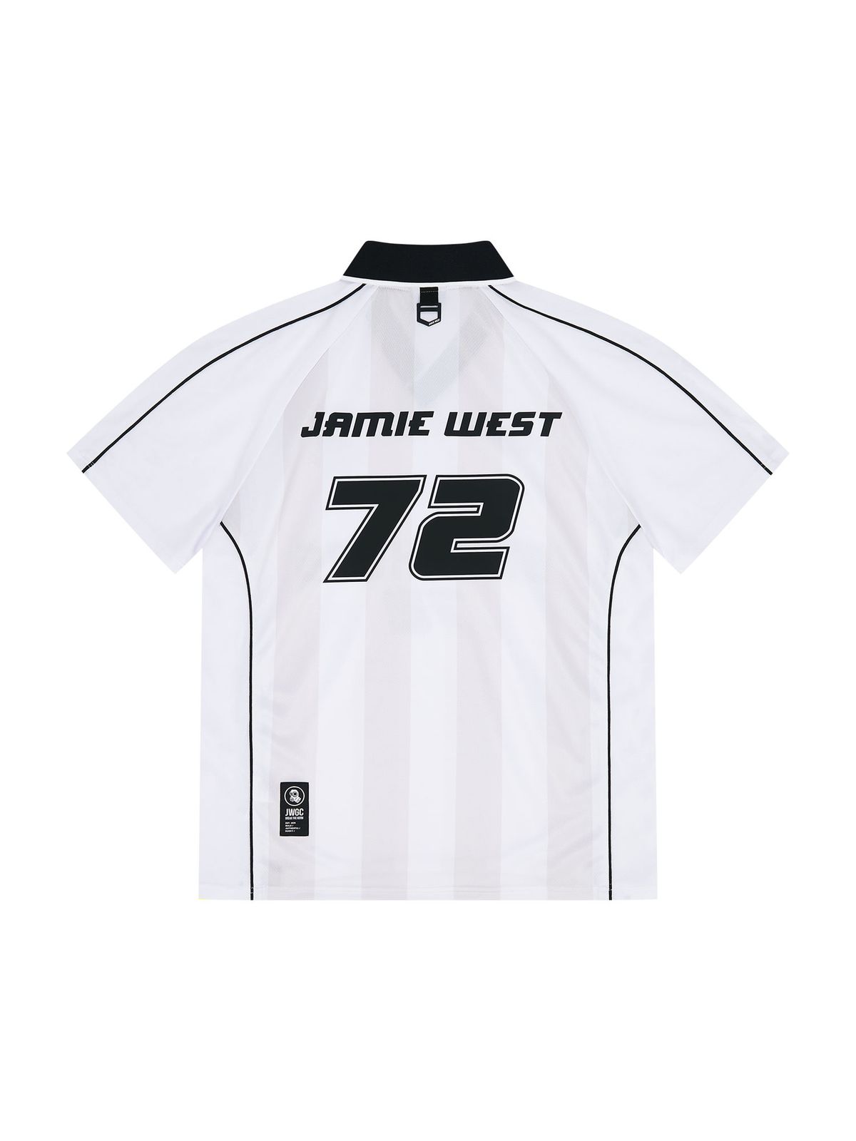 제이미웨스트(JAMIE WEST) 브레이커스 풋볼 스트라이프 카라티셔츠 (화이트)