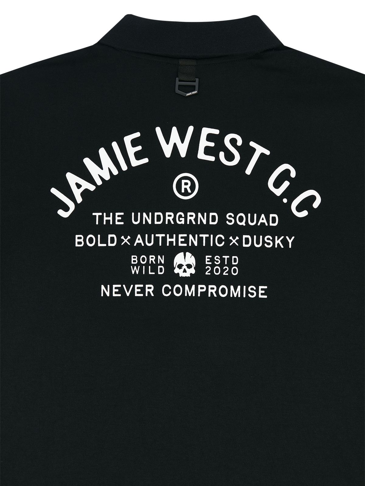 제이미웨스트(JAMIE WEST) 클럽 프린트 포켓 카라티셔츠 (블랙)
