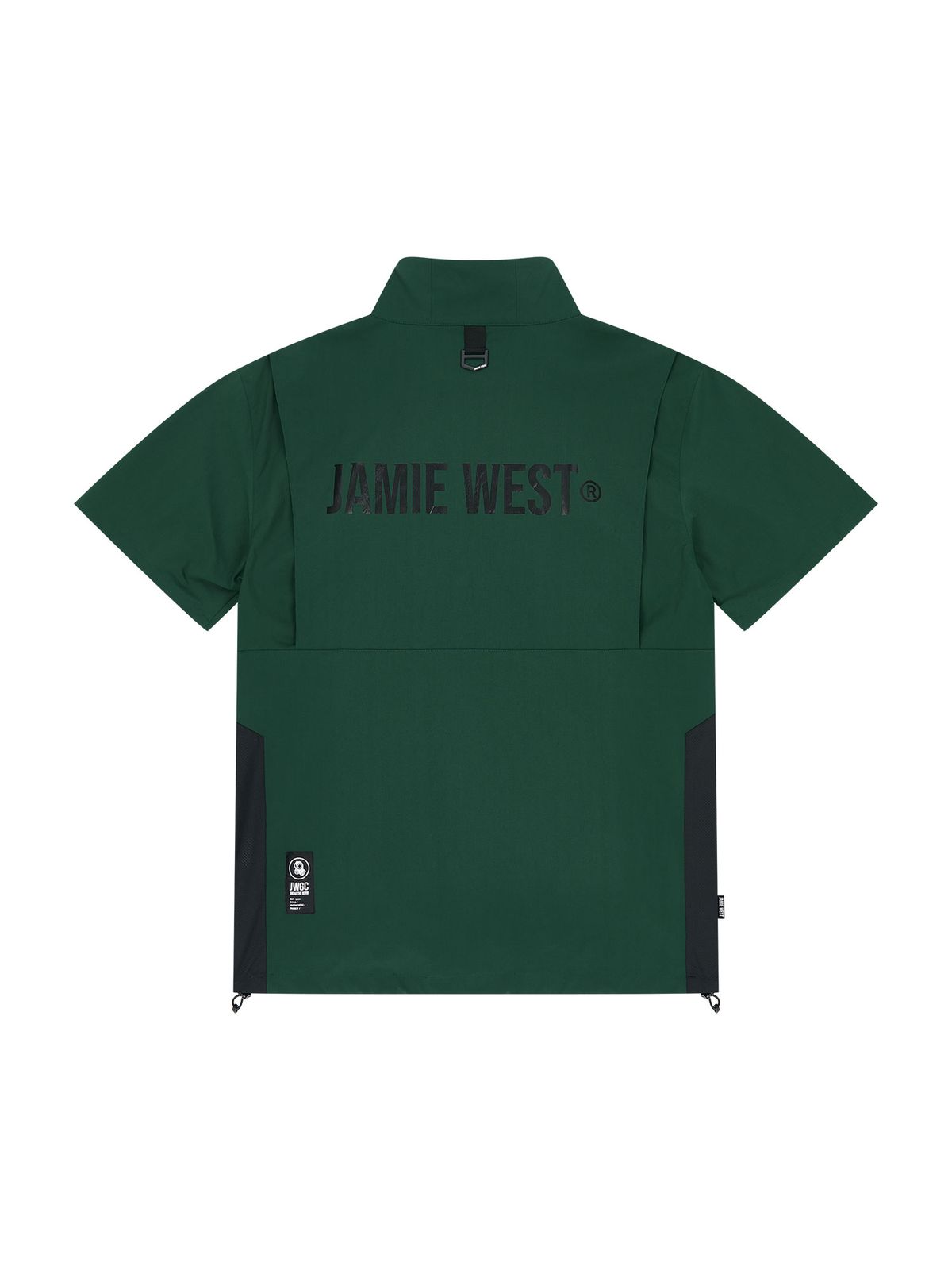 제이미웨스트(JAMIE WEST) 하프집업 벤틸 스탠드카라 티셔츠 (그린)