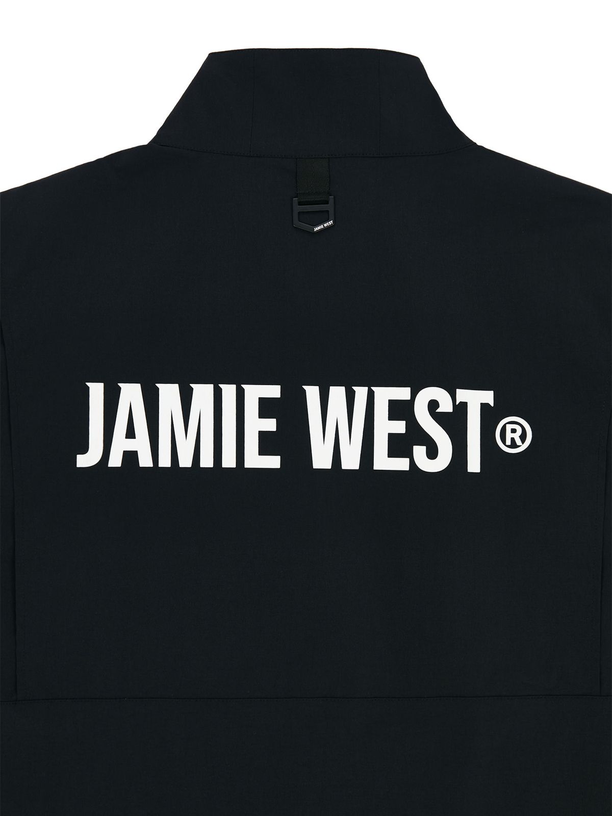 제이미웨스트(JAMIE WEST) 하프집업 벤틸 스탠드카라 티셔츠 (블랙)