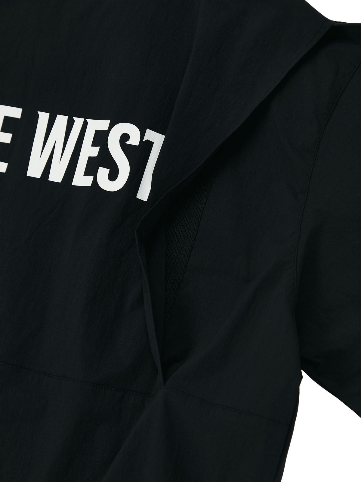 제이미웨스트(JAMIE WEST) 하프집업 벤틸 스탠드카라 티셔츠 (블랙)