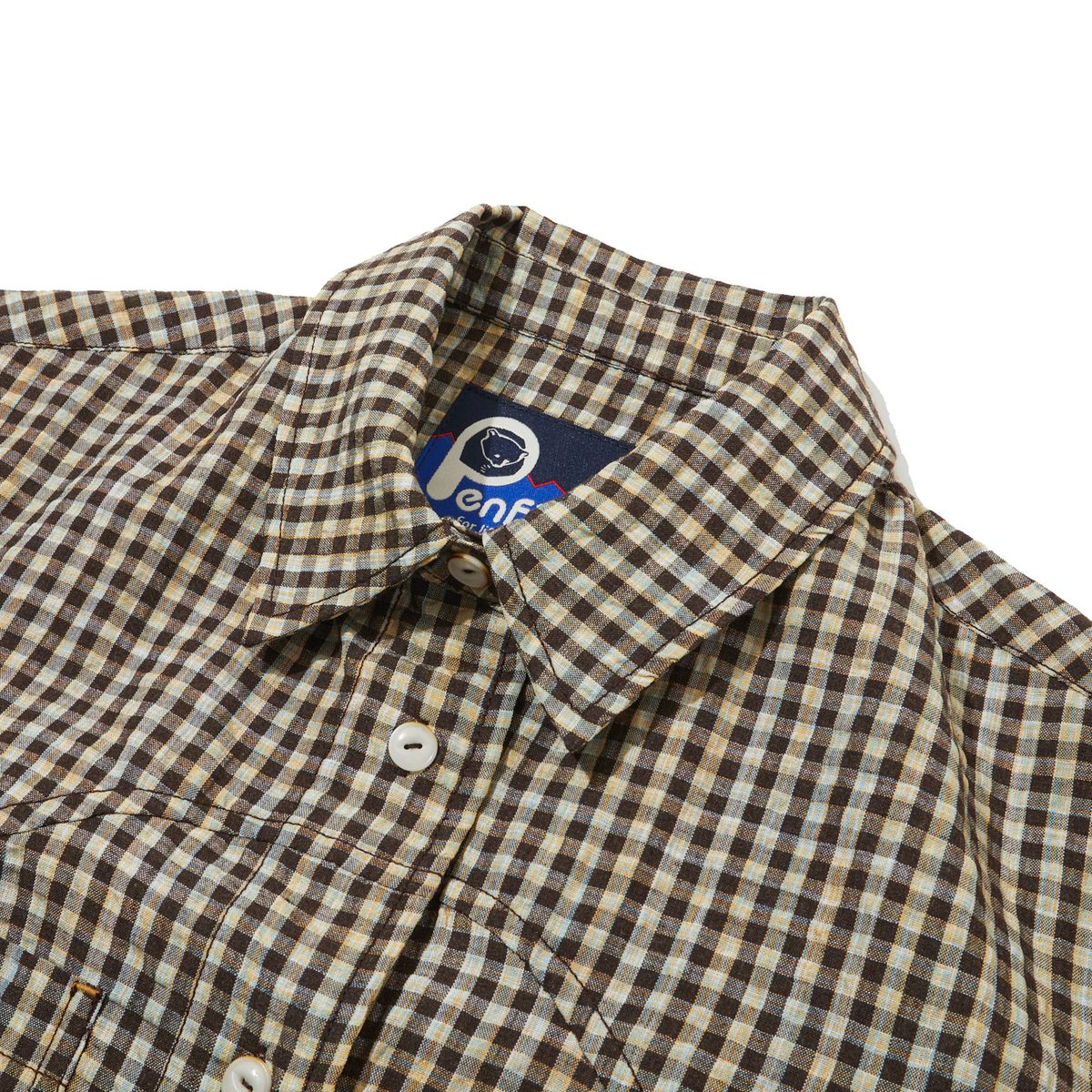 펜필드(PENFIELD) 웨스턴 라인 체크 셔츠 드레스 다크브라운_FR2WS96F