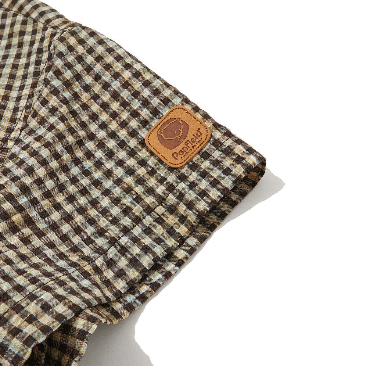 펜필드(PENFIELD) 웨스턴 라인 체크 셔츠 드레스 다크브라운_FR2WS96F