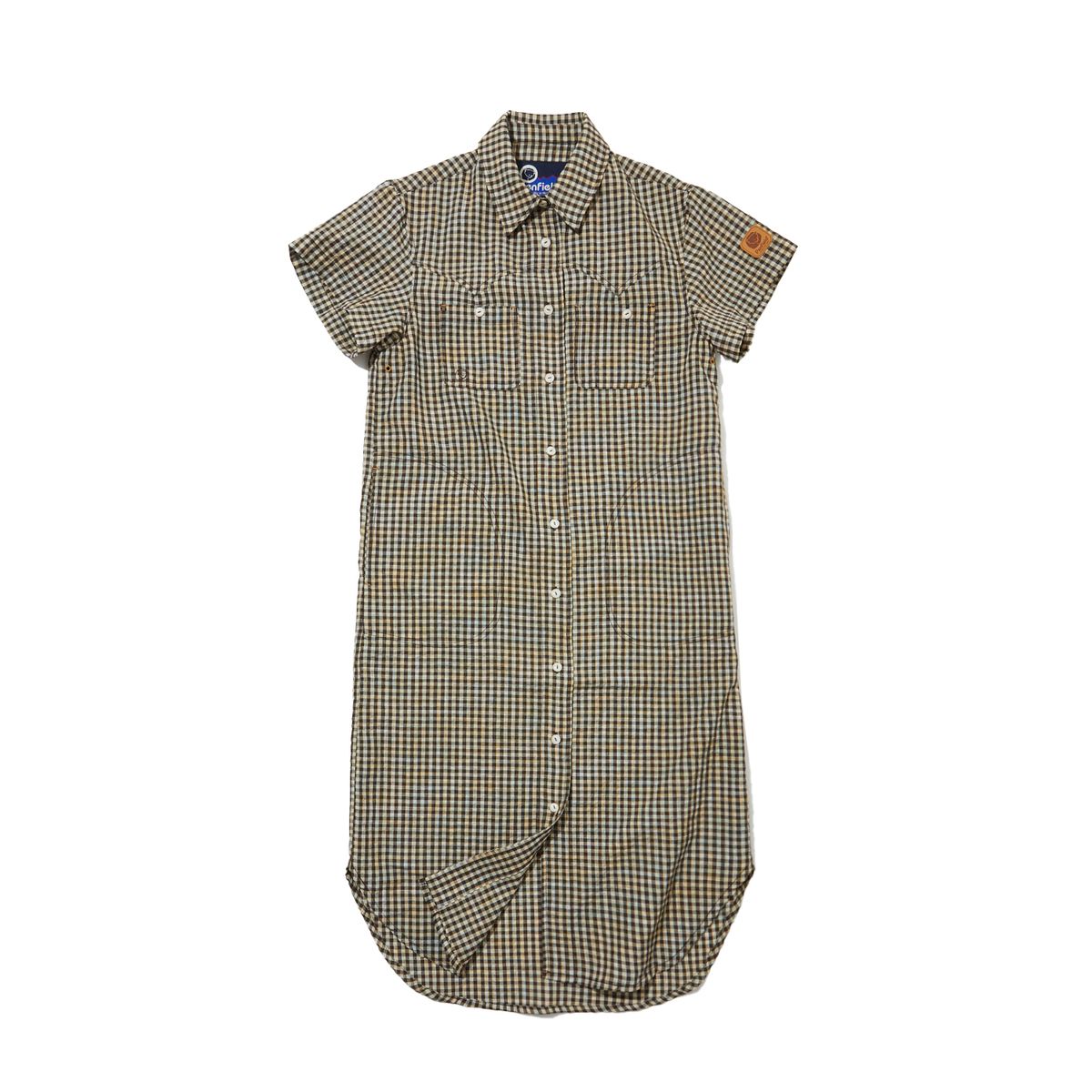 펜필드(PENFIELD) 웨스턴 라인 체크 셔츠 드레스 다크브라운_FR2WS96F