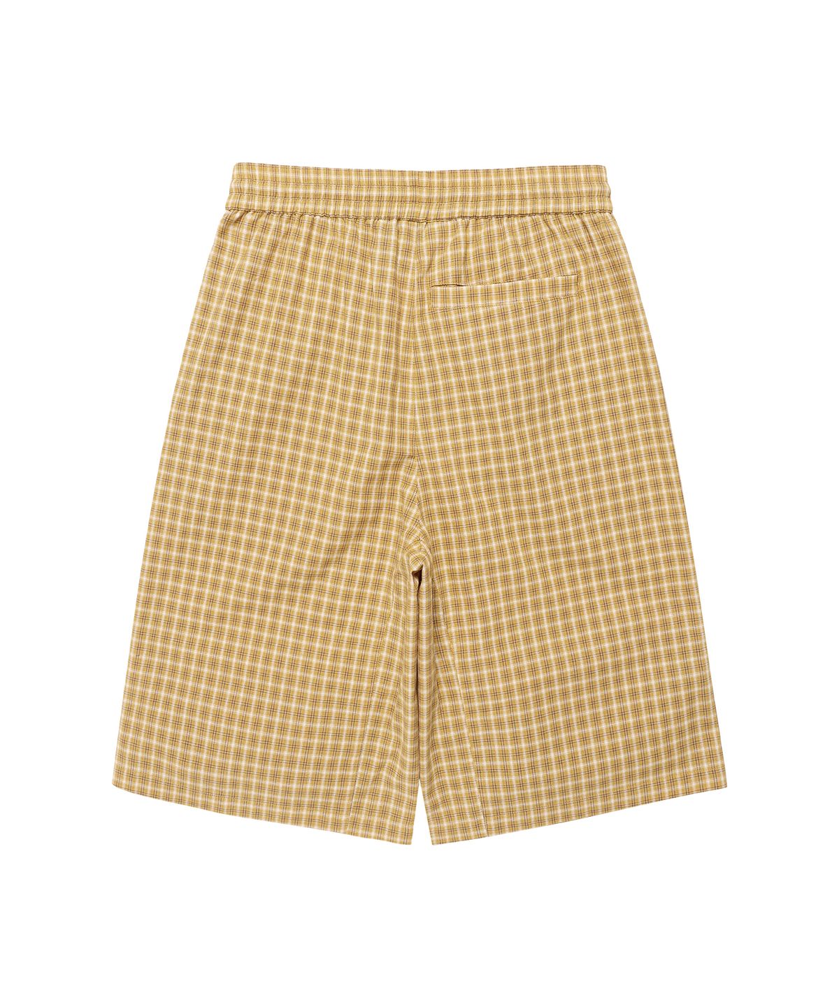 더바이닐하우스(THEVINYLHOUSE) THREE-QUARTER CHECK PANTS YELLOW