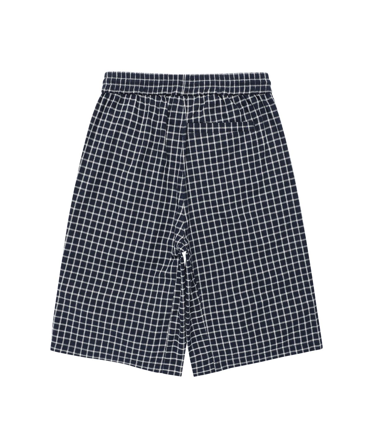 더바이닐하우스(THEVINYLHOUSE) THREE-QUARTER CHECK PANTS NAVY