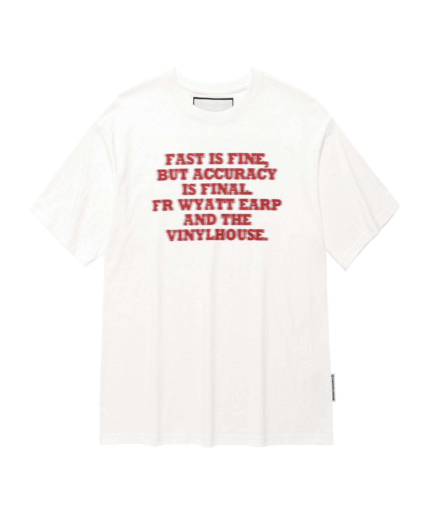 MUSINSA | THEVINYLHOUSE GUNFIGHT TYPO TEE WHITE