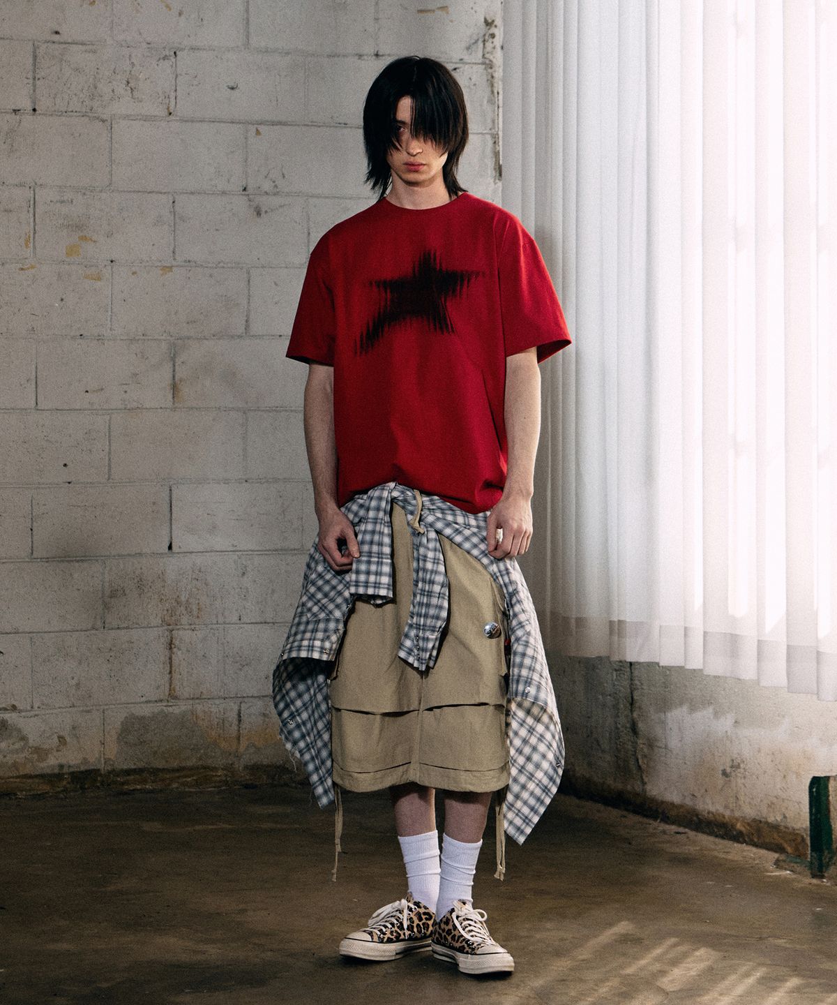 더바이닐하우스(THEVINYLHOUSE) BLUR STAR TEE RED