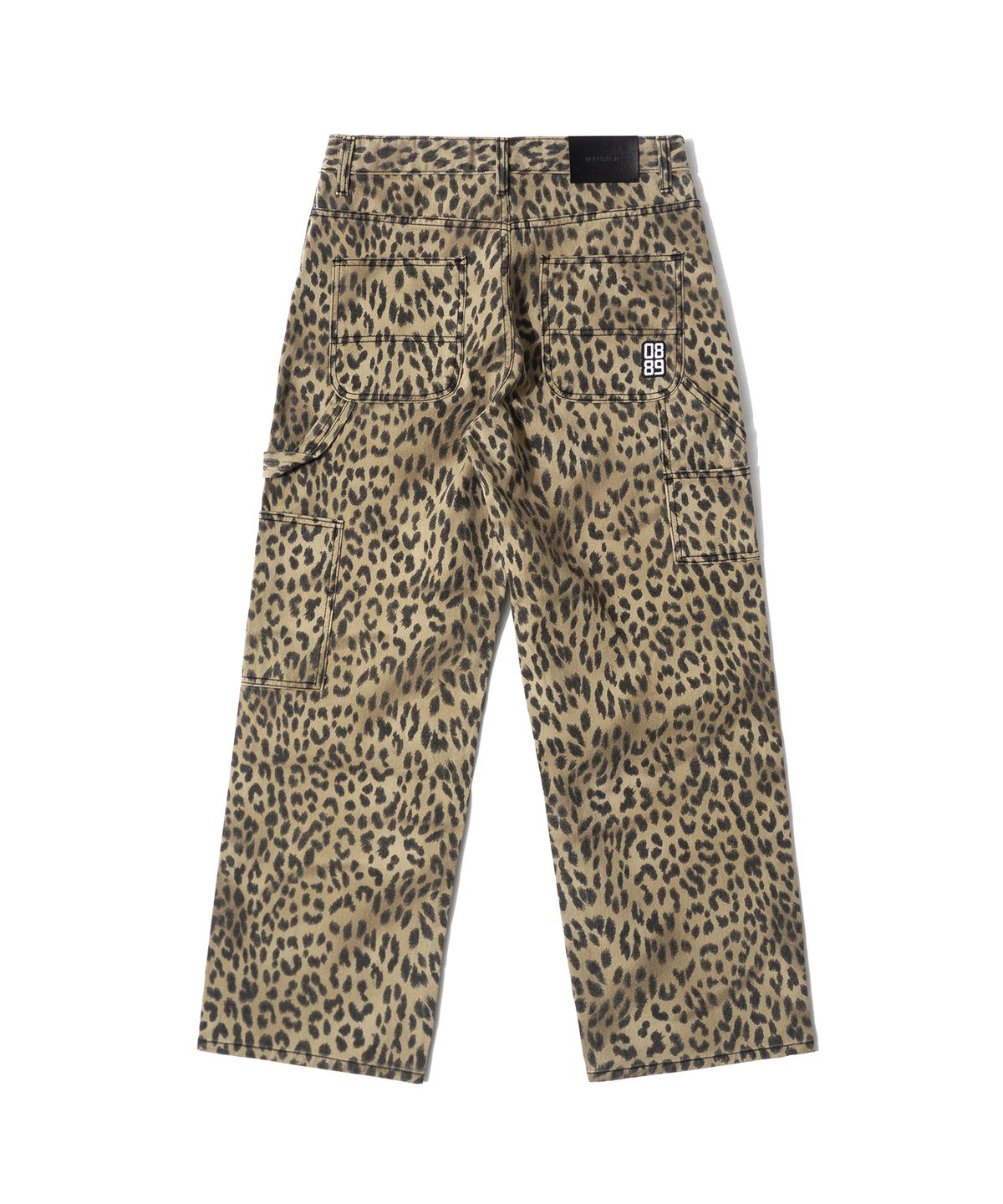 큐티에잇 가먼츠(QT8 GARMENTS) LB Leopard Carpenter Pants (Beige)