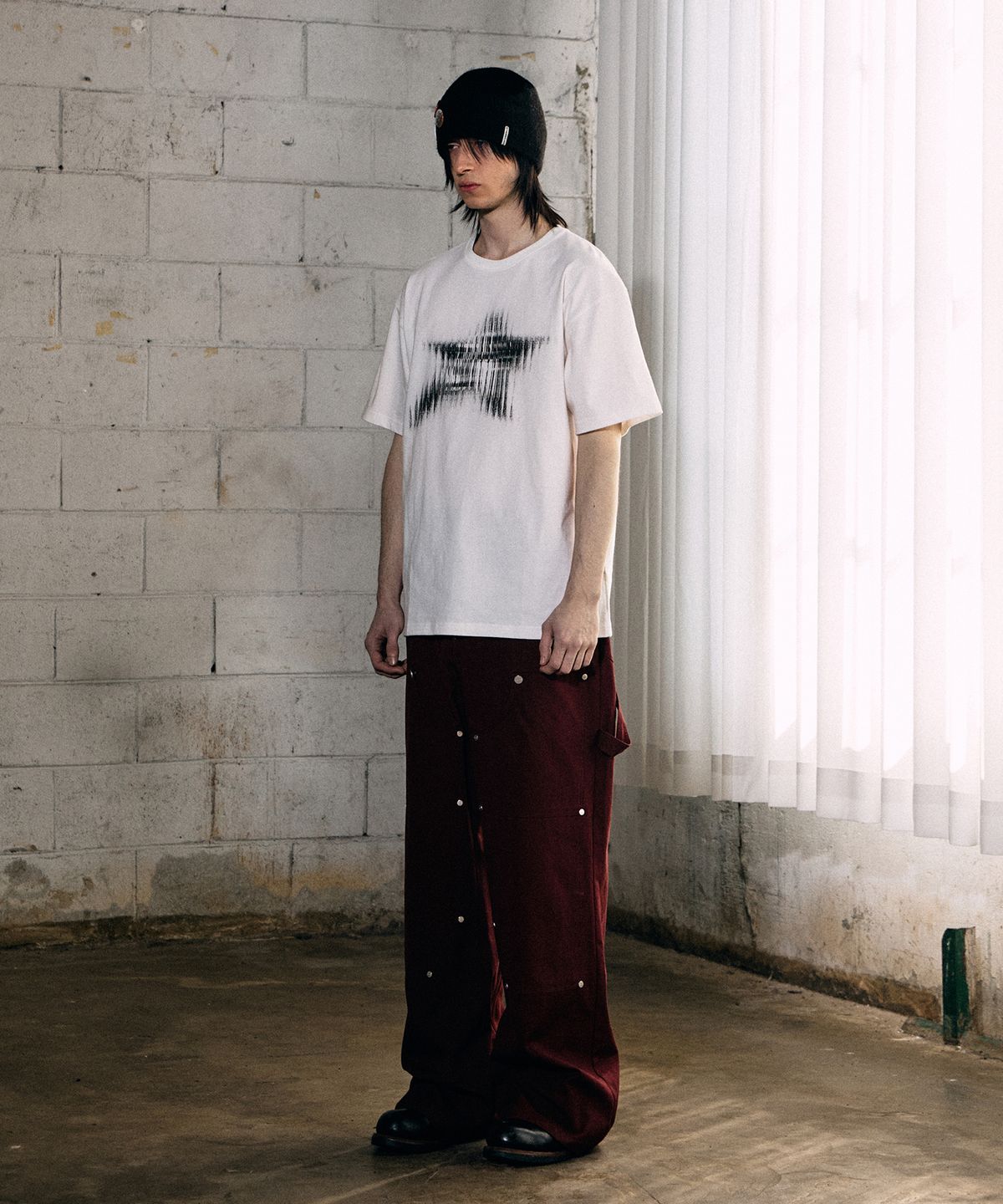 더바이닐하우스(THEVINYLHOUSE) BLUR STAR TEE WHITE