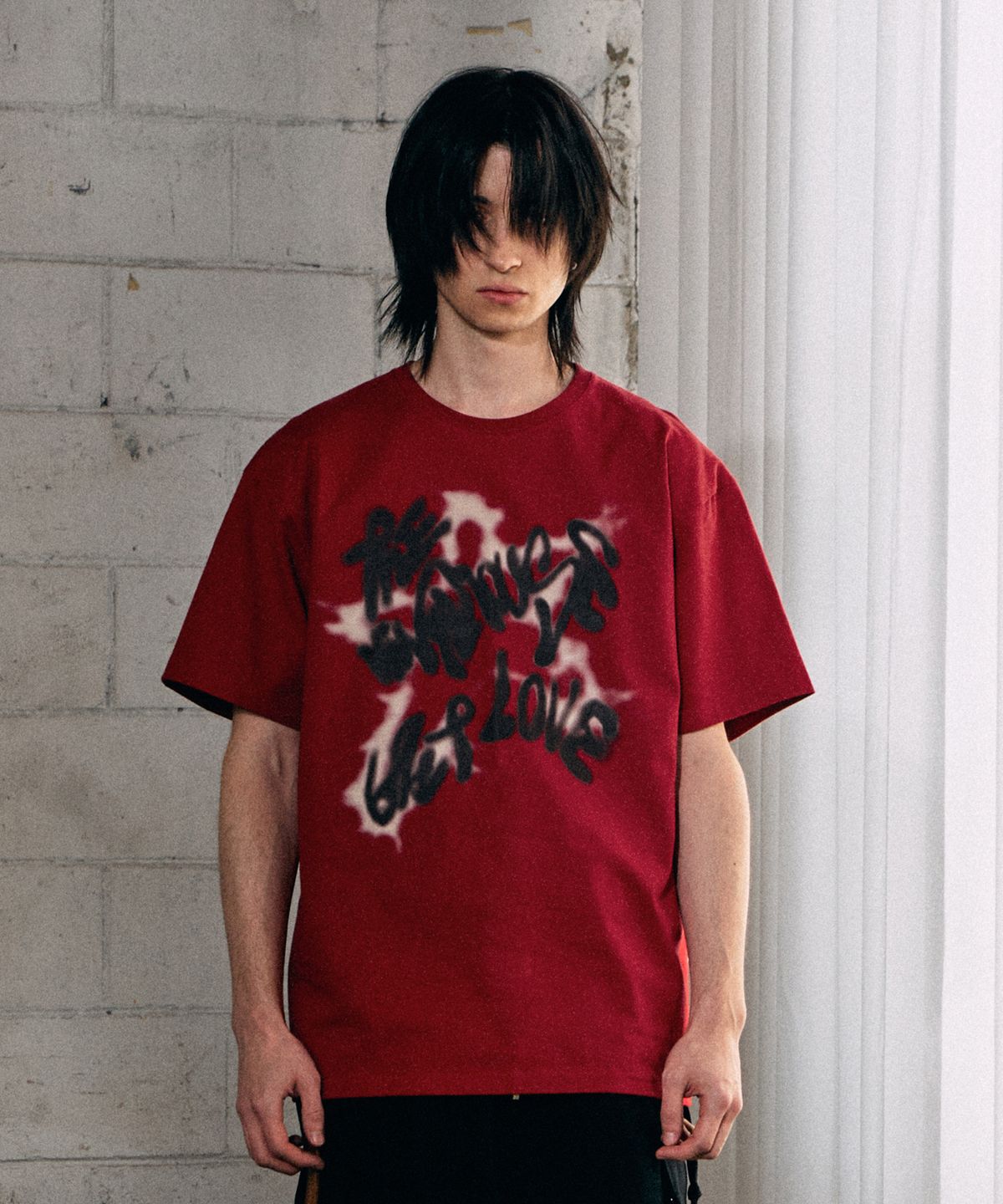 더바이닐하우스(THEVINYLHOUSE) SPRAY STAR TEE RED