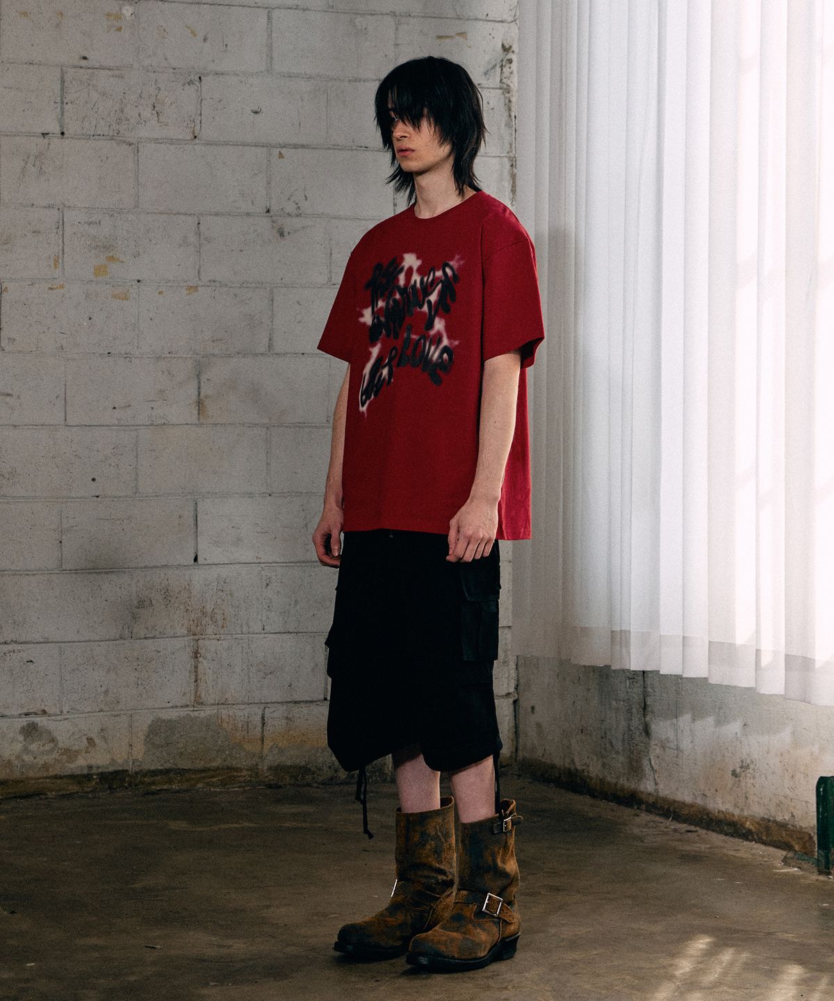더바이닐하우스(THEVINYLHOUSE) SPRAY STAR TEE RED
