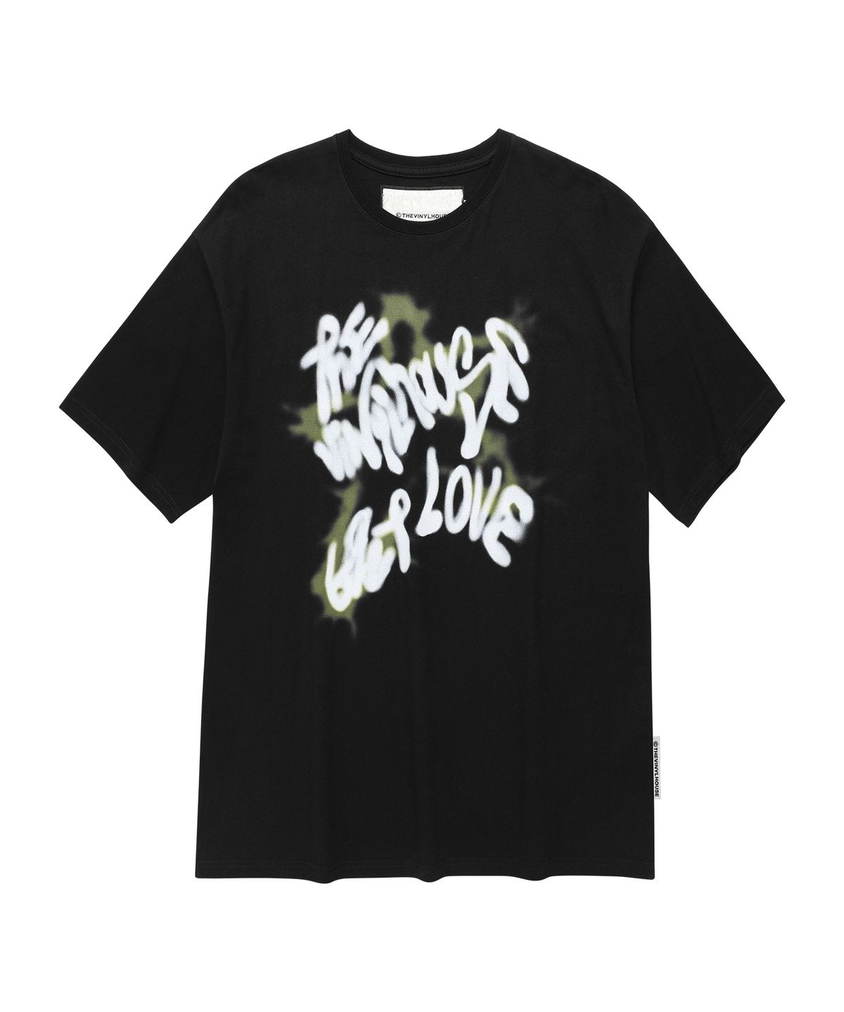 더바이닐하우스(THEVINYLHOUSE) SPRAY STAR TEE BLACK