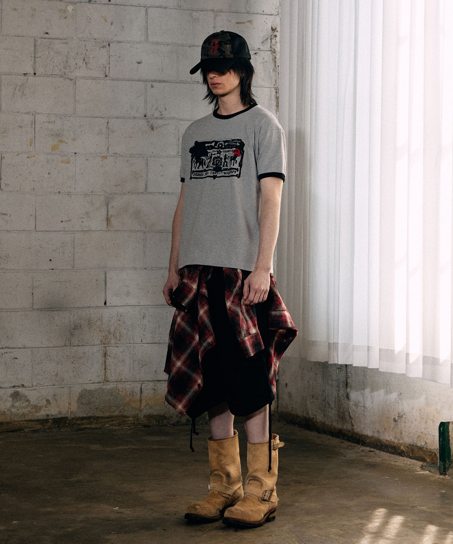 Tシャツ・カットソー THEVINYLHOUSE COWBOY PICTOGRAM RINGER TEE 5FT2289 MUSINSA公式 | THEVINYLHOUSE COWBOY PICTOGRAM RINGER TEE GREY