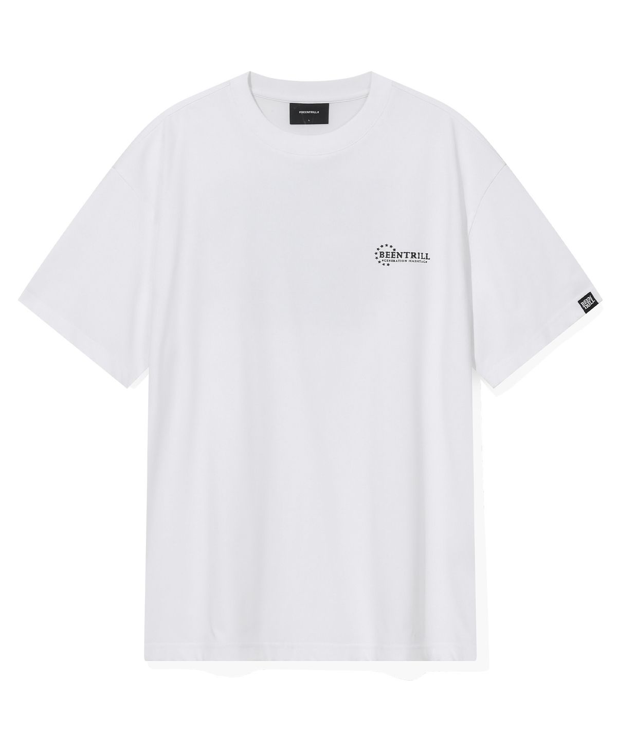 빈트릴(BEENTRILL) 스타 서클 로고 티셔츠(화이트)