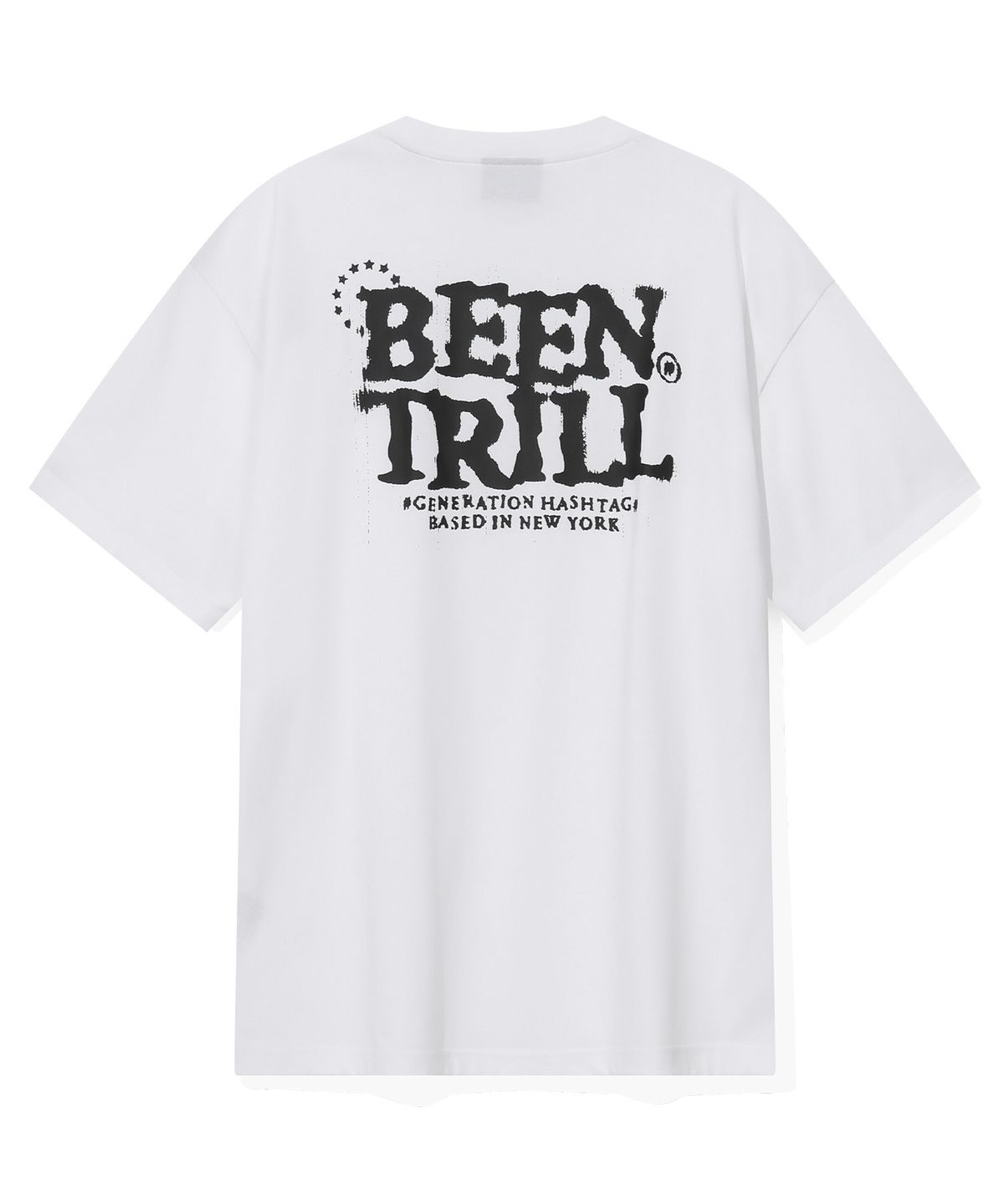 빈트릴(BEENTRILL) 스타 서클 로고 티셔츠(화이트)