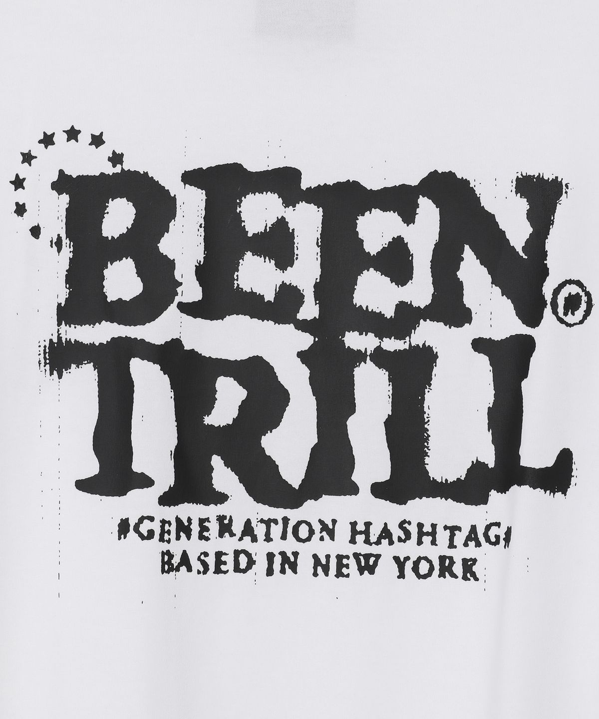 빈트릴(BEENTRILL) 스타 서클 로고 티셔츠(화이트)