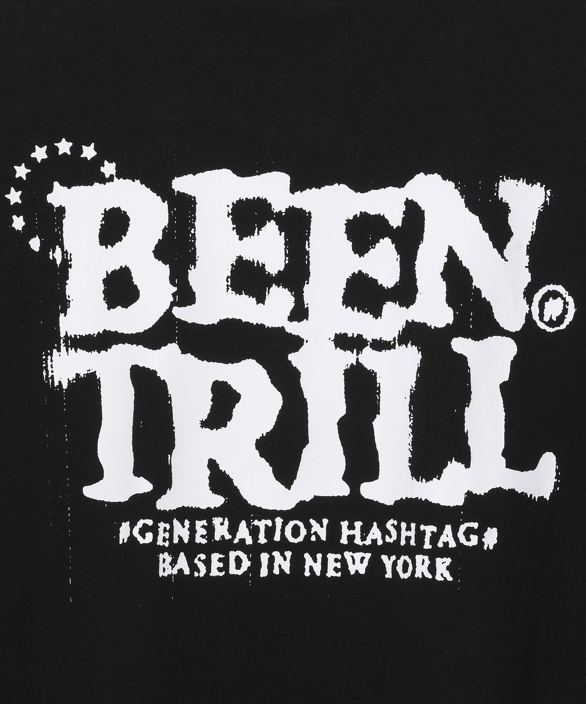 빈트릴(BEENTRILL) 스타 서클 로고 티셔츠(블랙)