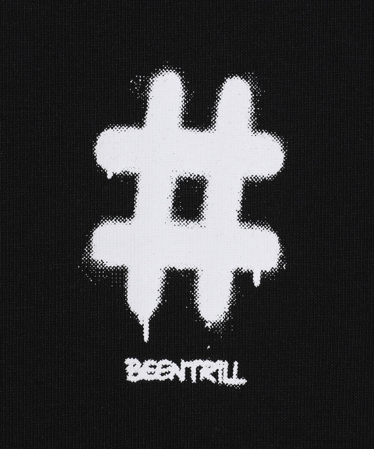 빈트릴(BEENTRILL) 스프레이 로고 티셔츠(블랙)