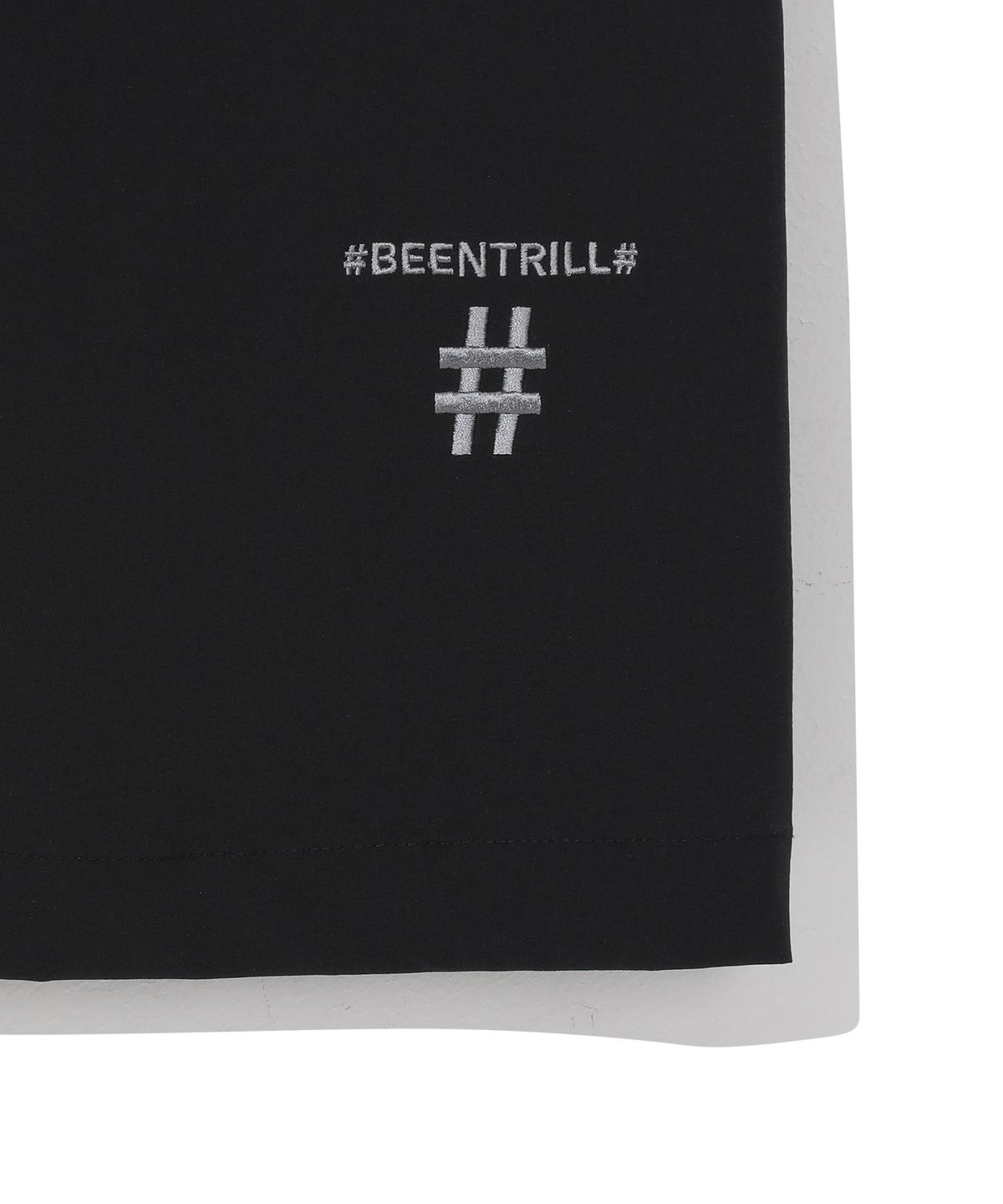 빈트릴(BEENTRILL) 우븐 테크 하프 셔츠(블랙)