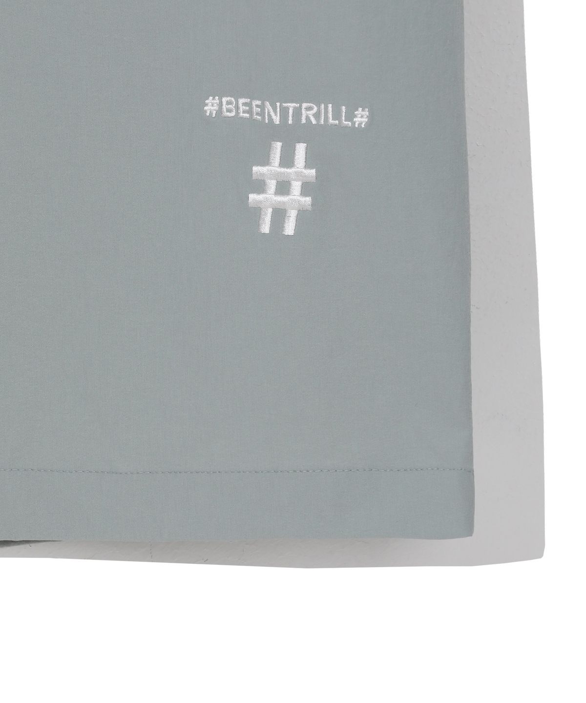 빈트릴(BEENTRILL) 우븐 테크 하프 셔츠(라이트 카키)