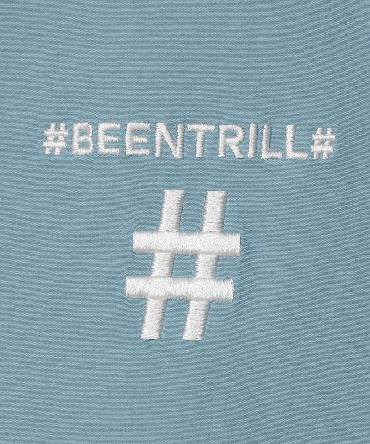 빈트릴 뉴욕(BEENTRILL NEWYORK) 우먼즈 우븐 테크 크롭 셔츠(블루)
