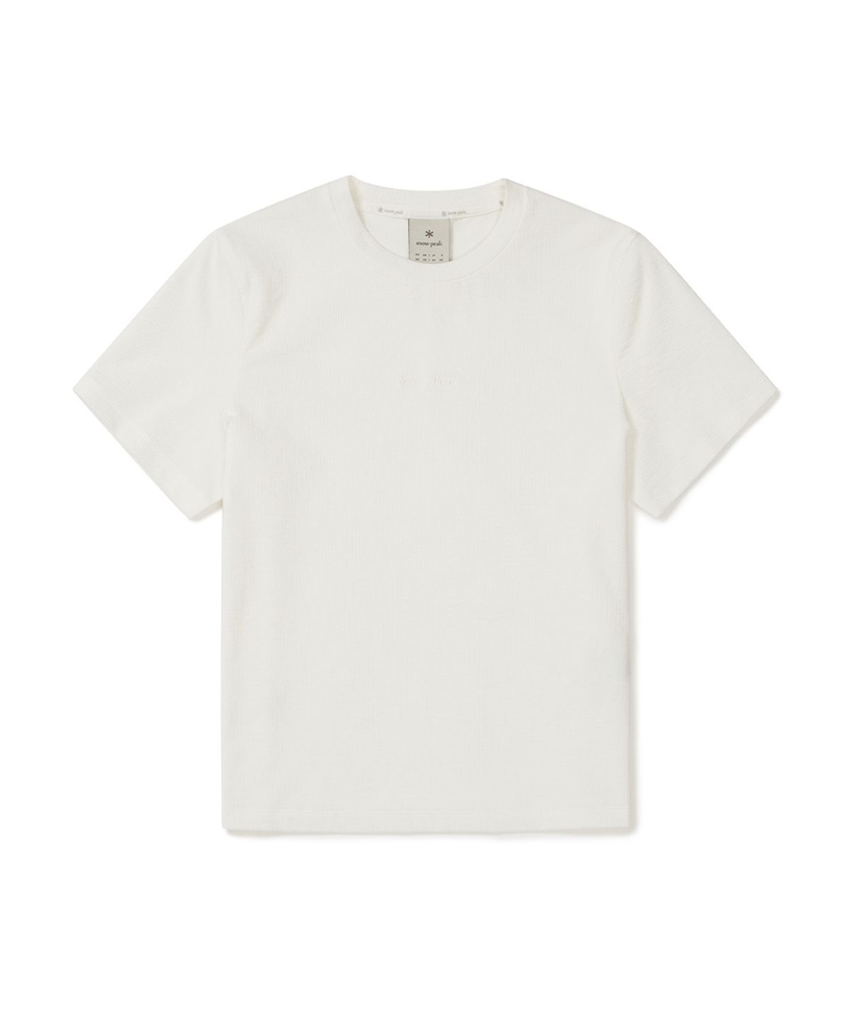 스노우피크 어패럴(SNOWPEAK APPAREL) 골지 여성 레귤러핏 반팔 티셔츠 (S25MWFTS39) Off White