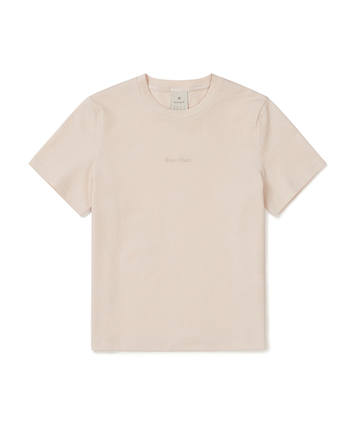 스노우피크 어패럴(SNOWPEAK APPAREL) 골지 여성 레귤러핏 반팔 티셔츠 (S25MWFTS39) Light Coral