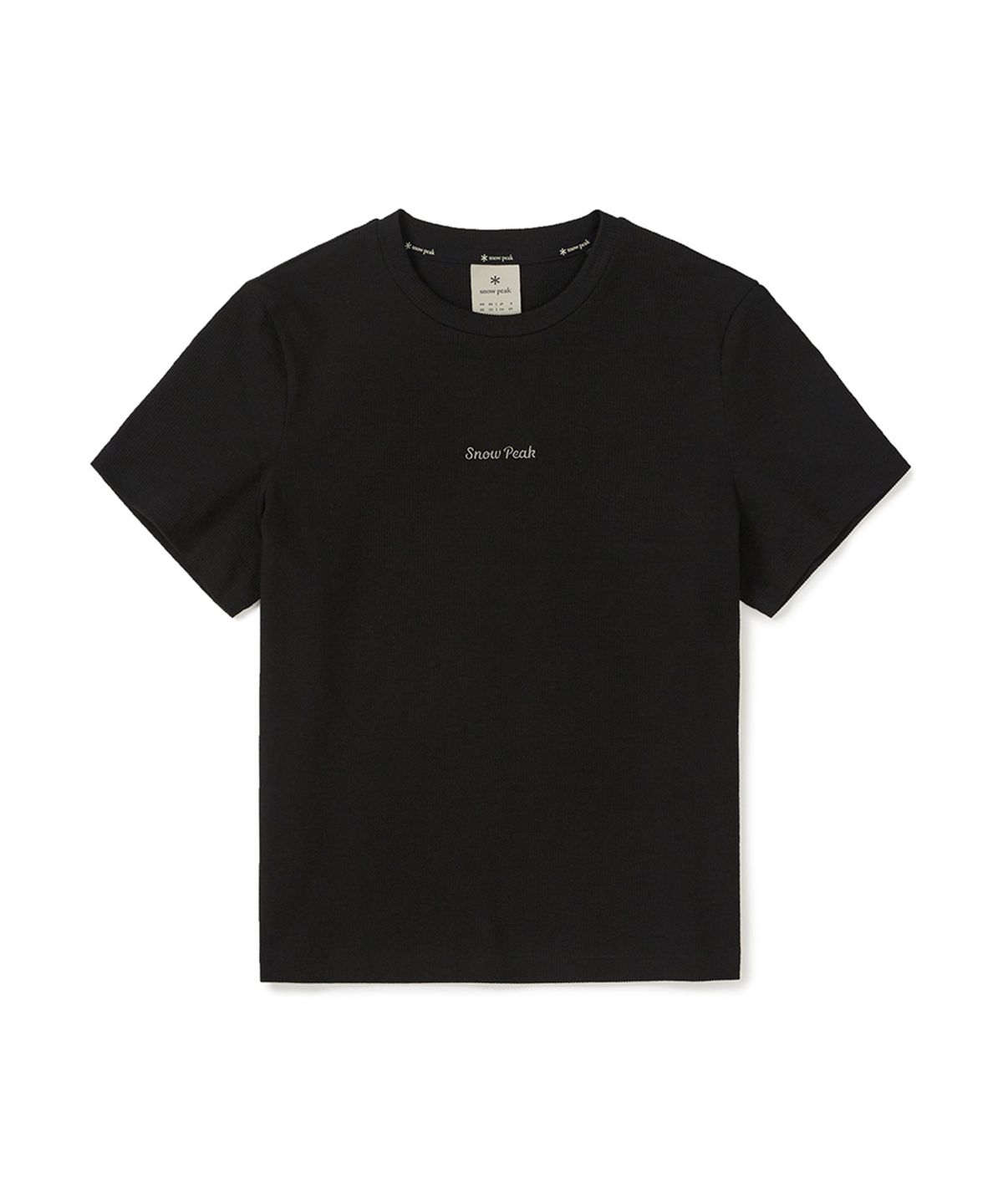 스노우피크 어패럴(SNOWPEAK APPAREL) 골지 여성 레귤러핏 반팔 티셔츠 (S25MWFTS39) Black