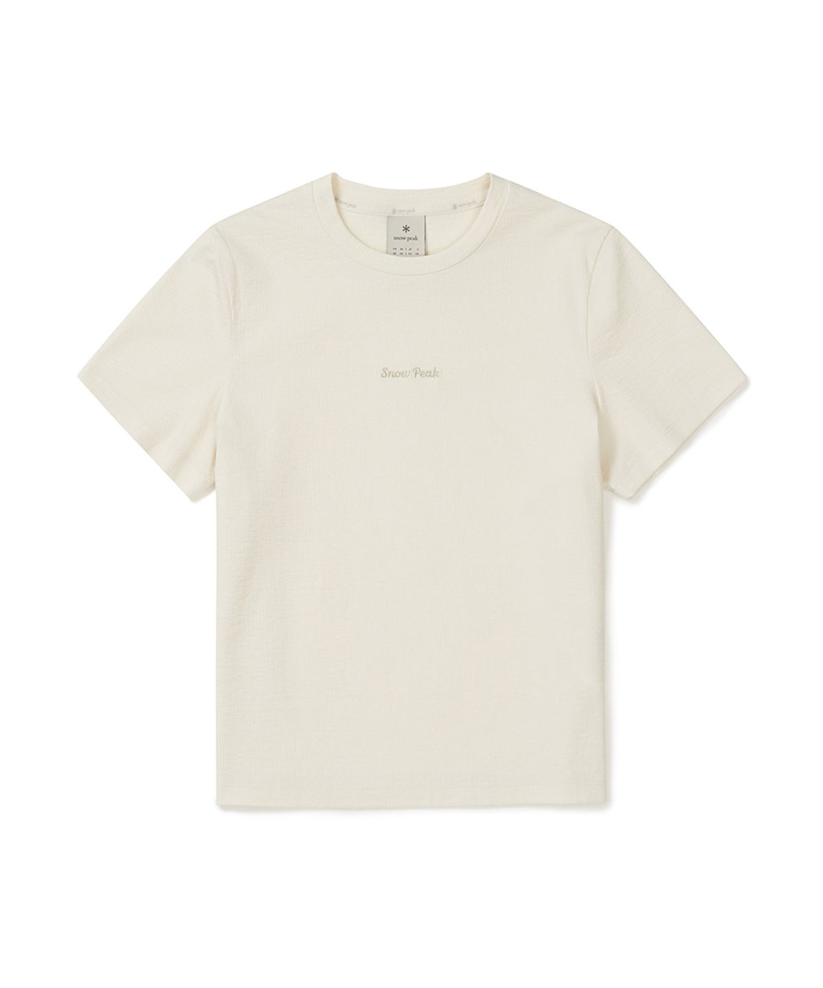 스노우피크 어패럴(SNOWPEAK APPAREL) 골지 여성 레귤러핏 반팔 티셔츠 (S25MWFTS39) Butter Ivory