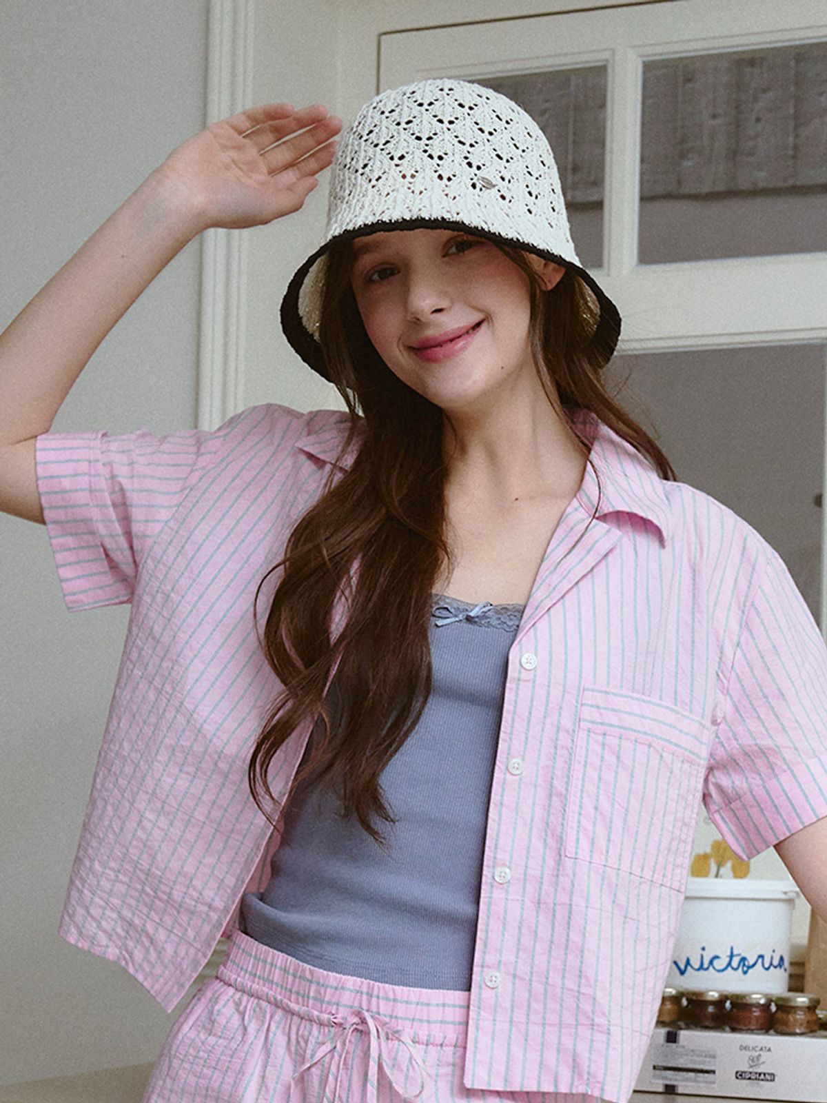 메르헨(MERCHEN) Two tone knit bucket hat_3color