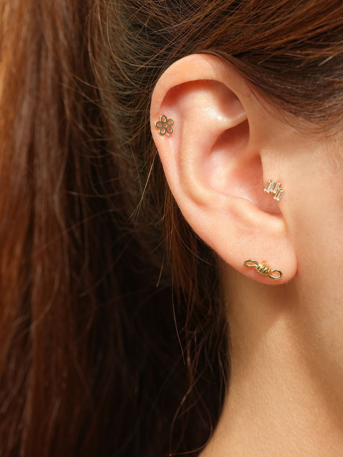 미니멀피어싱(MINIMALPIERCING) 14K 타이트 루프 매듭 피어싱 귀걸이