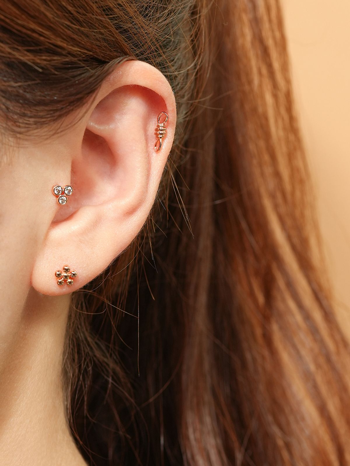 미니멀피어싱(MINIMALPIERCING) 14K 타이트 루프 매듭 피어싱 귀걸이