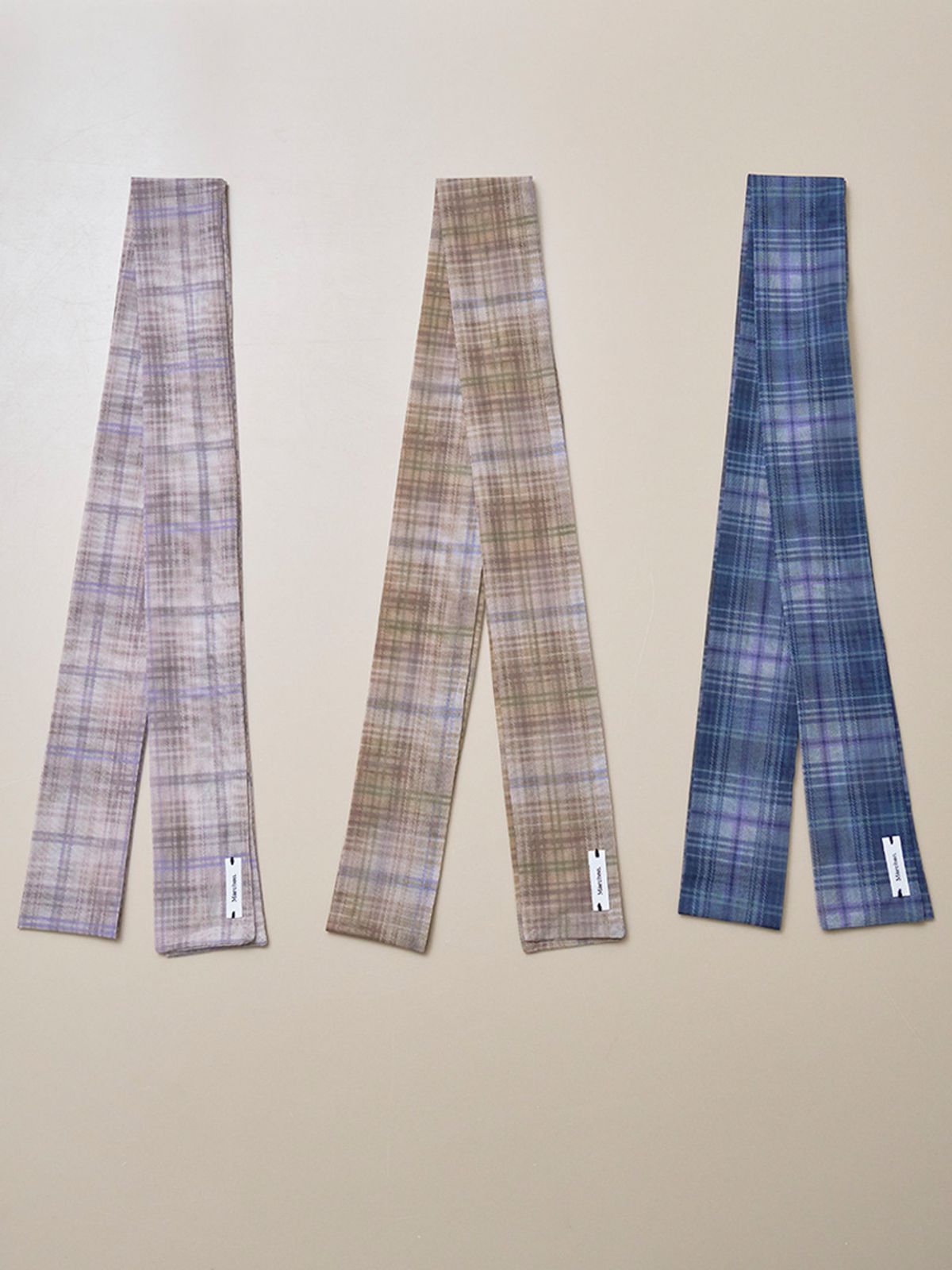 메르헨(MERCHEN) Vintage check long scarf_3color