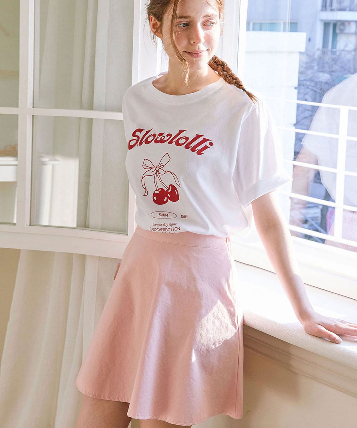 슬로우롤리(SLOWLOLLI) Flared mini skirt_5 Colors