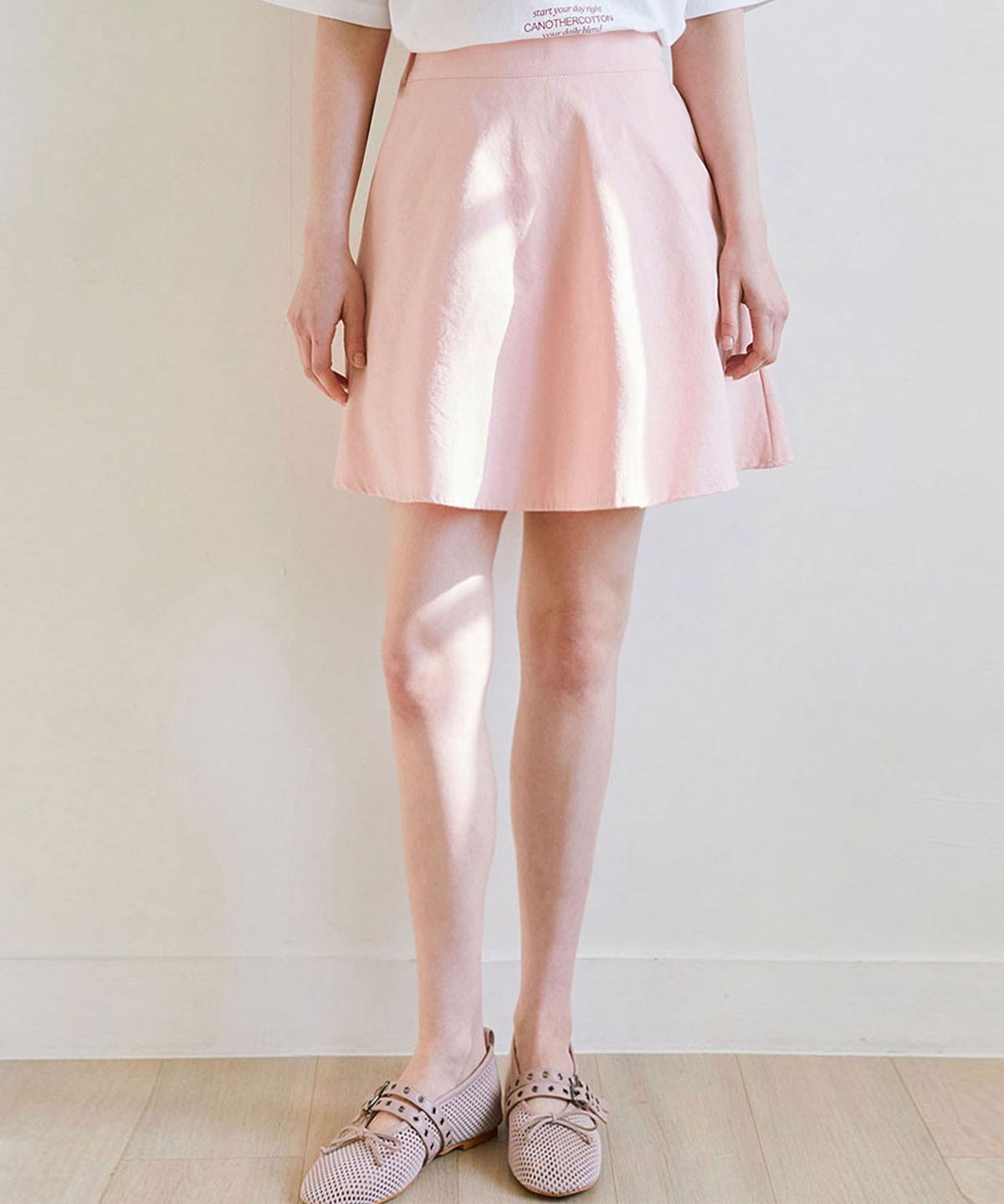 슬로우롤리(SLOWLOLLI) Flared mini skirt_5 Colors