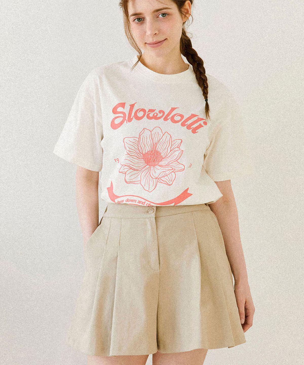 슬로우롤리(SLOWLOLLI) Two-button pintuck pants_3 Colors