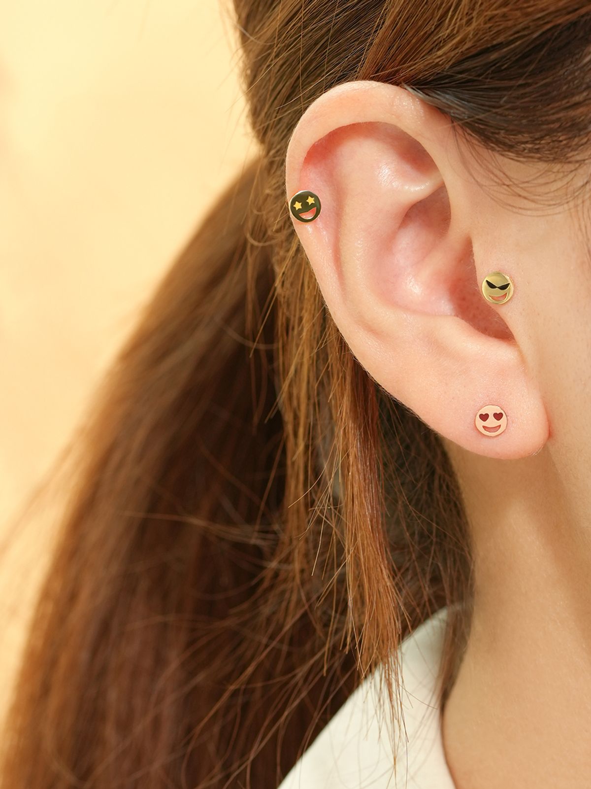 미니멀피어싱(MINIMALPIERCING) 14K 하트 동그리 피어싱 귀걸이