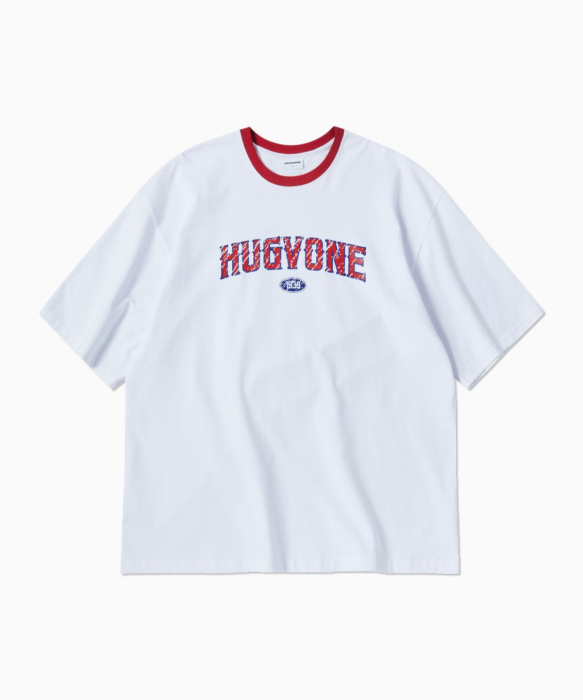 허그본(HUGVONE) 립포인트 오버핏 숏슬리브 2컬러