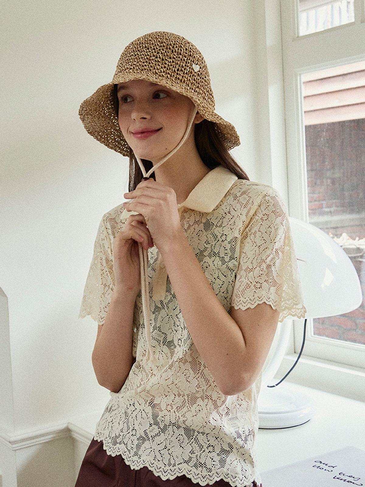 메르헨(MERCHEN) Via strap bucket hat_4color