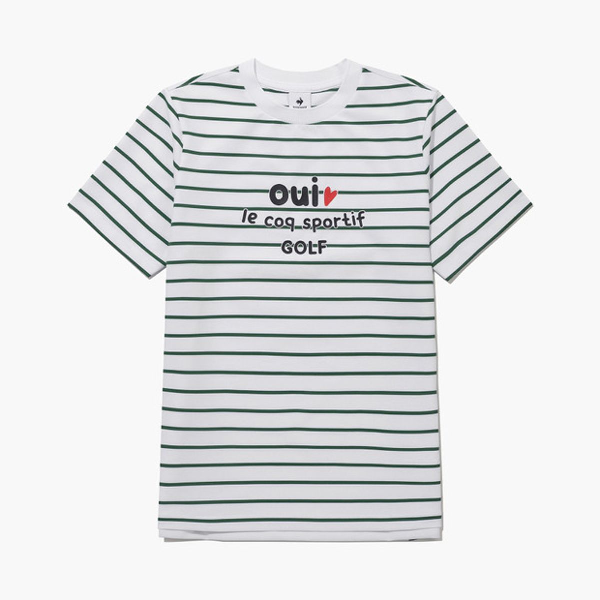 르꼬끄 골프(LECOQ GOLF) 여성 스트라이프 라운드넥 반팔 티셔츠 (GQ222LRS44)