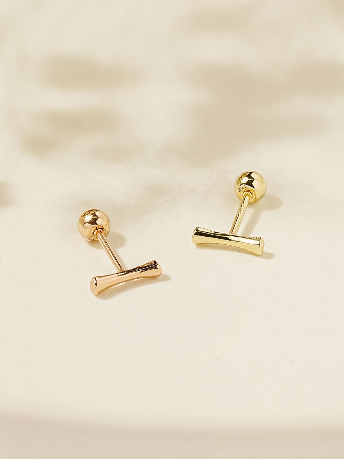 미니멀피어싱(MINIMALPIERCING) 14K 심플 볼륨 스틱 피어싱 귀걸이