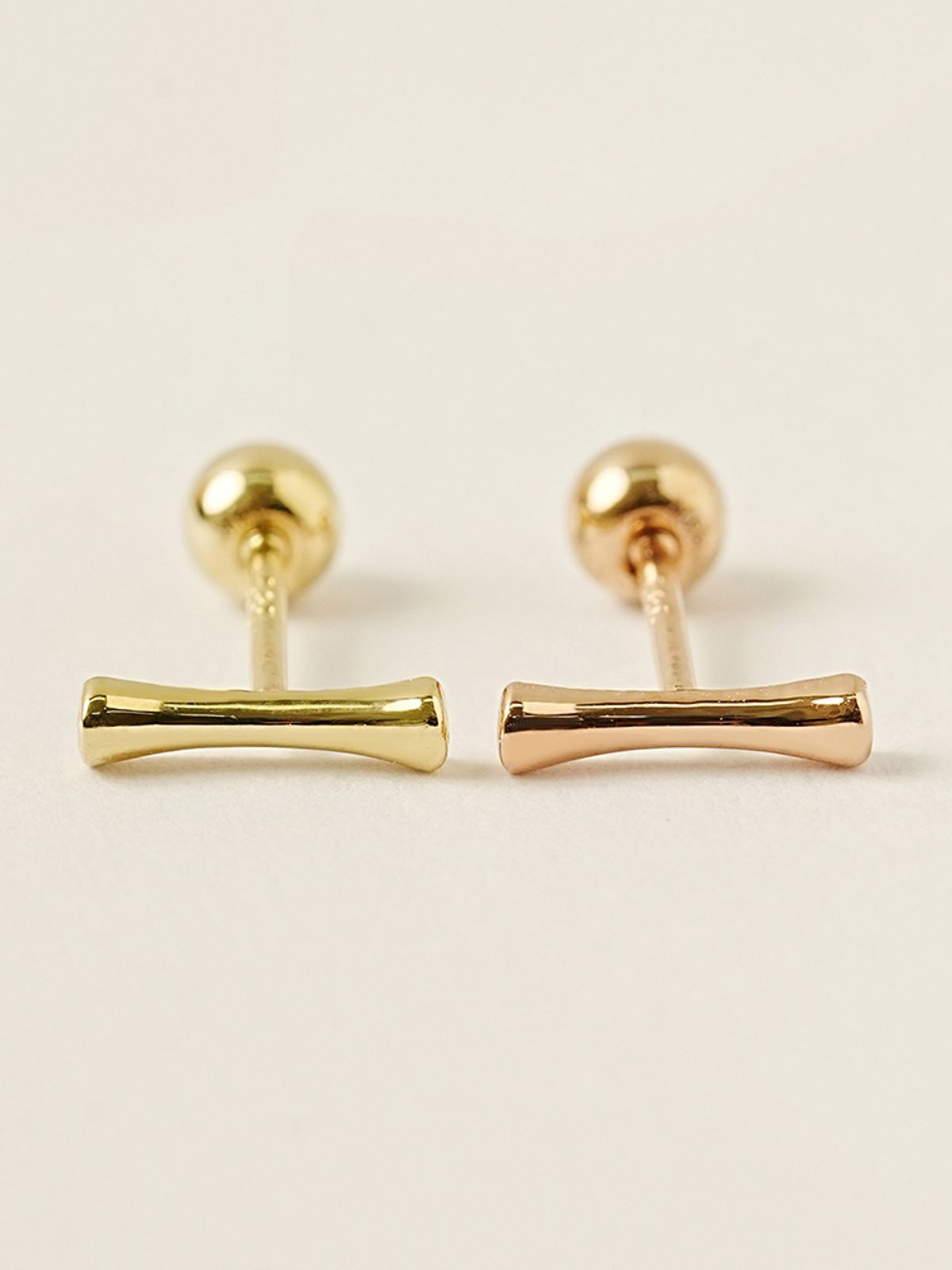 미니멀피어싱(MINIMALPIERCING) 14K 심플 볼륨 스틱 피어싱 귀걸이
