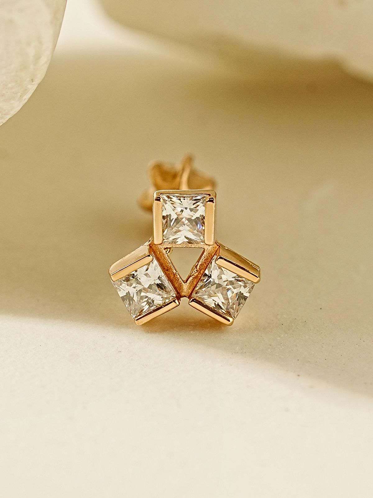 미니멀피어싱(MINIMALPIERCING) 14K 테트라팟 큐빅 피어싱