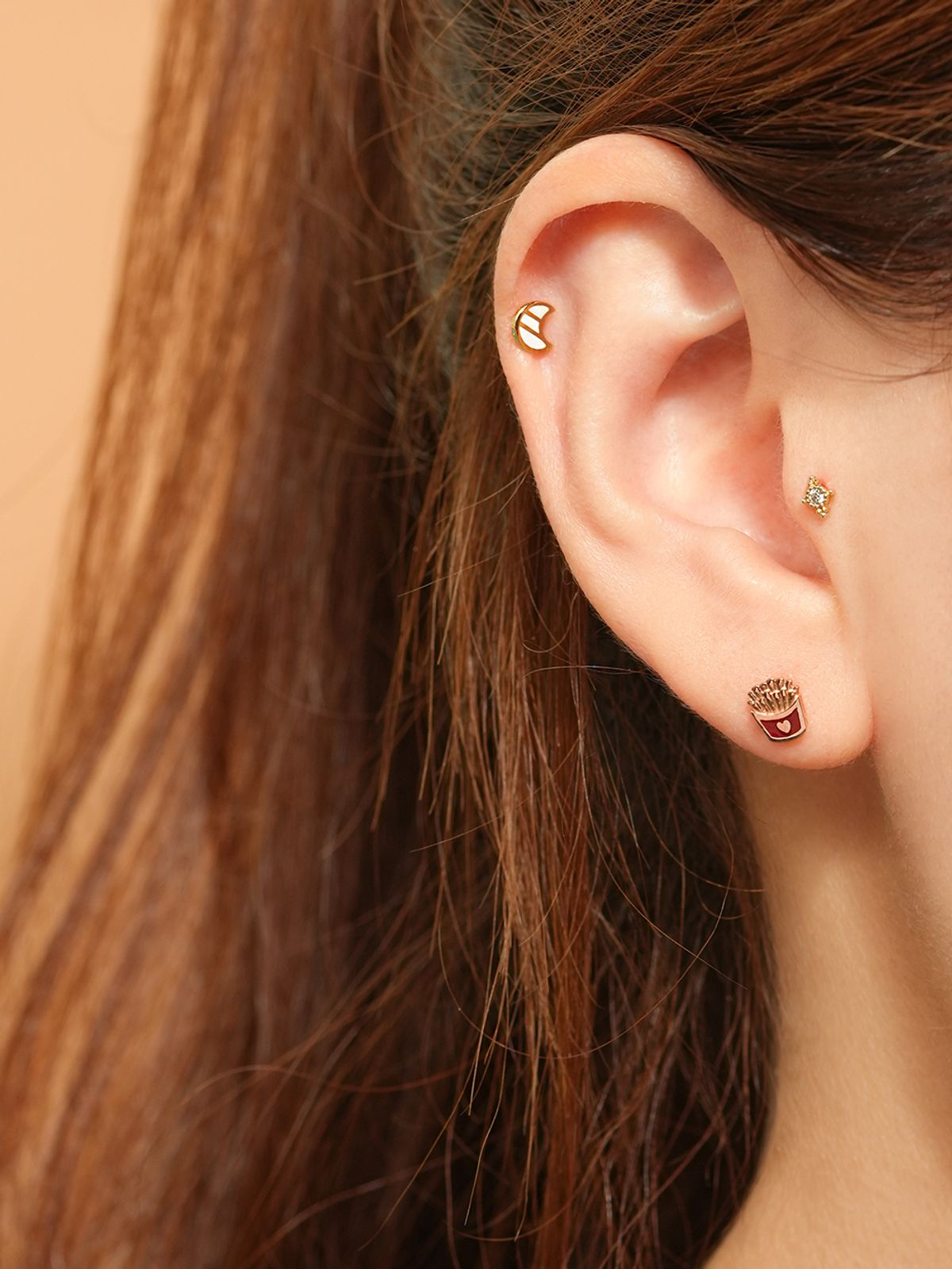 미니멀피어싱(MINIMALPIERCING) 14K 테이스티 칩스 피어싱 귀걸이